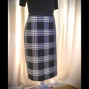 NWT Talbots Plaid Sparkling Pencil Skirt